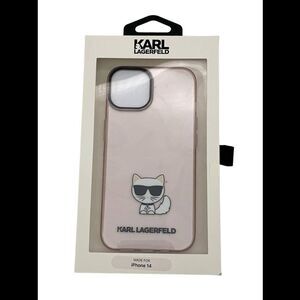 Karl Lagerfeld Case for iPhone 14 3D Rubber Pink